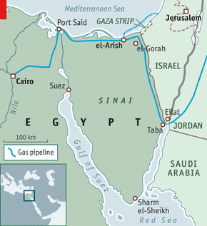 Map of Sinai (Economist)