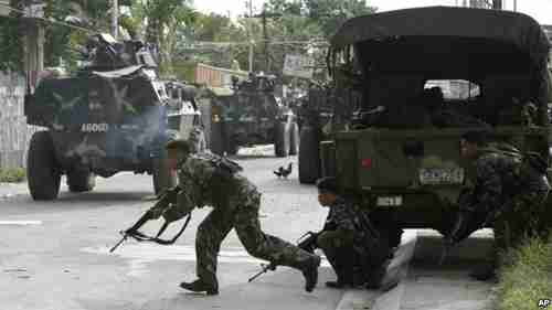Philippine troops clash with MNLF terrorists on Thursday (VOA)