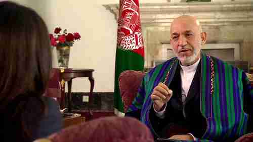 Hamid Karzai on Monday (BBC)