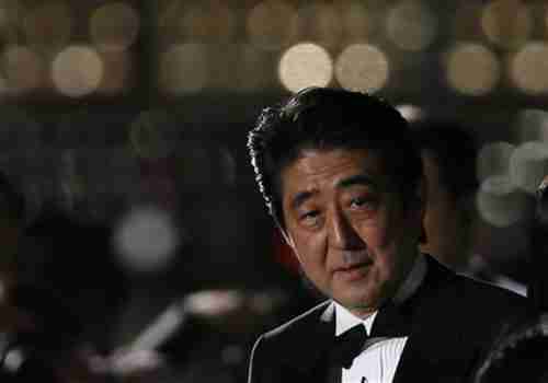 Shinzo Abe last week (Reuters)