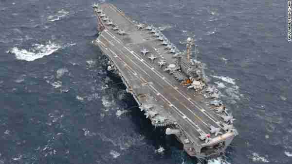 USS George Washington nuclear powered aircraft carrier off Okinawa