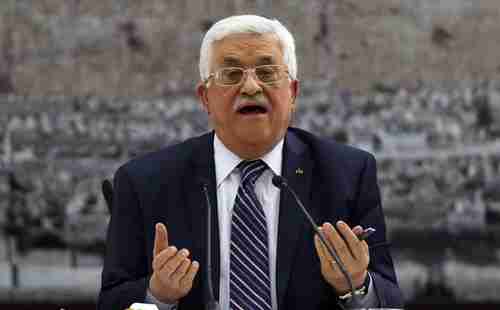Mahmoud Abbas giving a speech in 2014 (EPA)