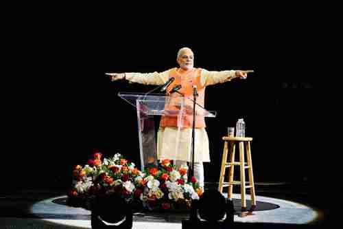 Narendra Modi in Madison Square Garden on Sunday (Reuters)