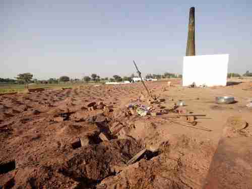 Site of the brick kiln where the Christian couple was burned to death (Express)