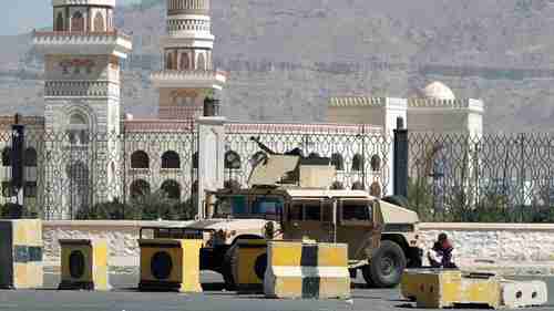 A tank sits near the presidential palace in Sanaa Yemen on Thursday (CNN)