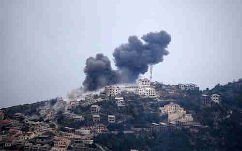Al-Assad's warplanes bomb the town of Kasab in Latakia province, after the army loses the town to opposition forces (Anadolu)