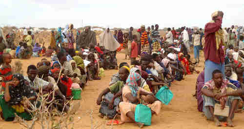 Dadaab refugee camp in Kenya, the largest in the world