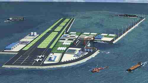 One of China's planned artificial islands in the South China Sea