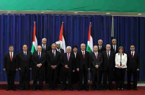 Top officials of the Palestinian 'unity government' as of June 2, 2014 (AFP)