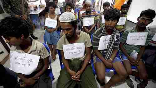 Suspected ethnic Rohingya migrants, who were rescued by Thai officials from a jungle (Asia News Network)