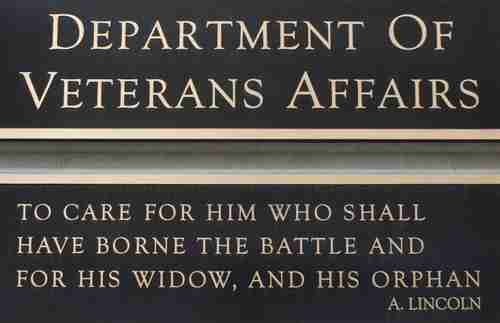 Veterans Affairs plaque