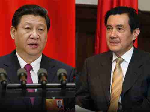Xi Jinping (left) and Ma Ying-jeou