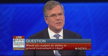 At Republican Debate, Jeb Bush advocates military intervention into Libya