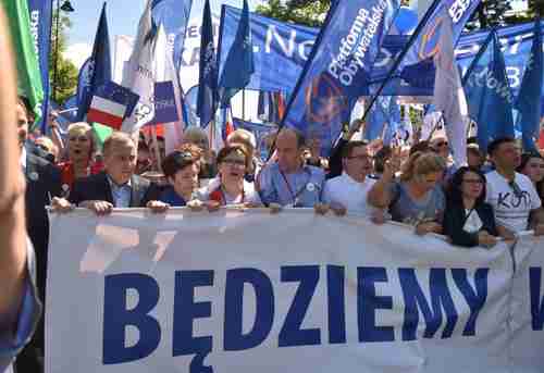 Tens of thousands in anti-government, pro-EU protests in Warsaw, Poland