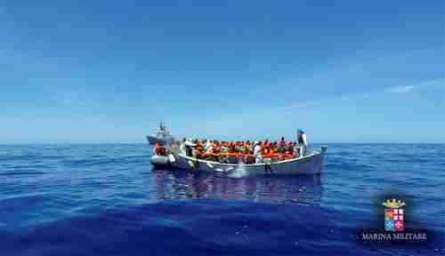 Italy's coast guard rescued over 800 migrants from the Mediterranean Sea on one day, Thursday (Reuters)