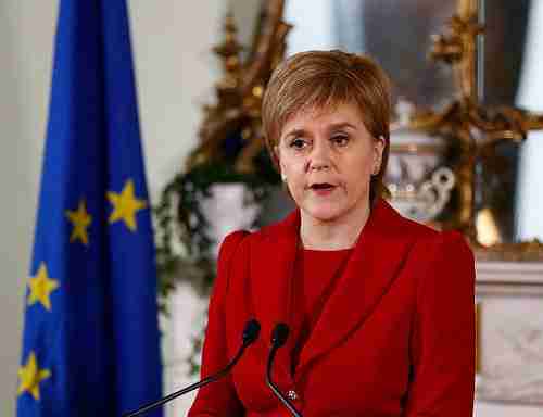 Scotland's first minister Nicola Sturgeon in Brussels on Tuesday