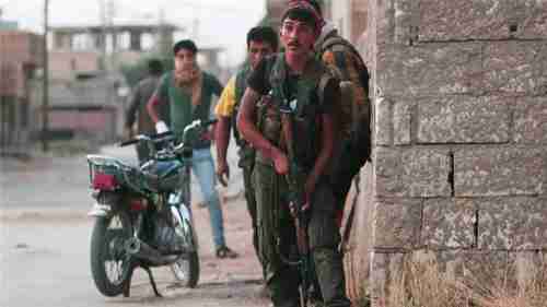 Kurdish fighters in Hasaka (Reuters)