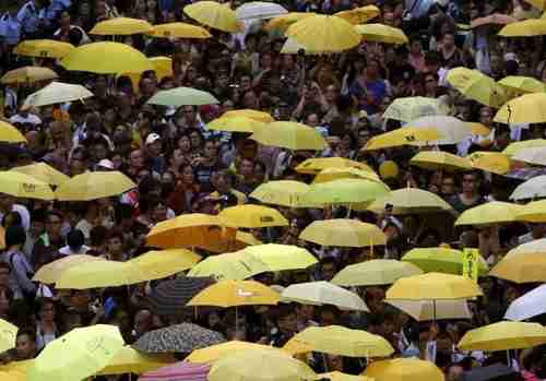 Umbrella Movement protest in Hong Kong, September 2015 (Reuters)