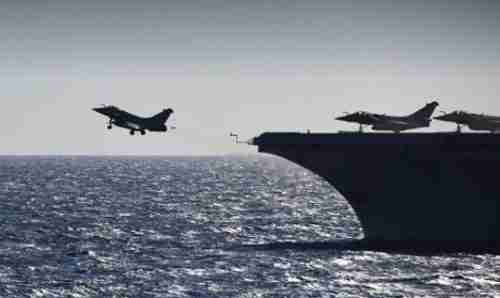 A Rafale fighter jet takes off from the French aircraft carrier Charles de Gaulle. (AFP)