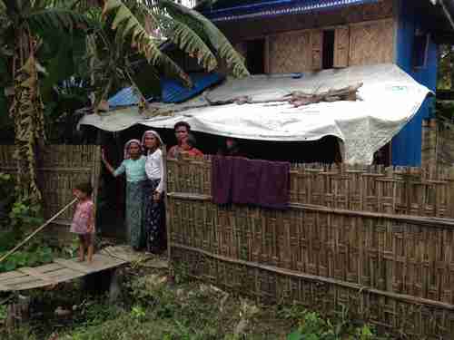 Rohingya family in Rakhine State in Myanmar (Burma)
