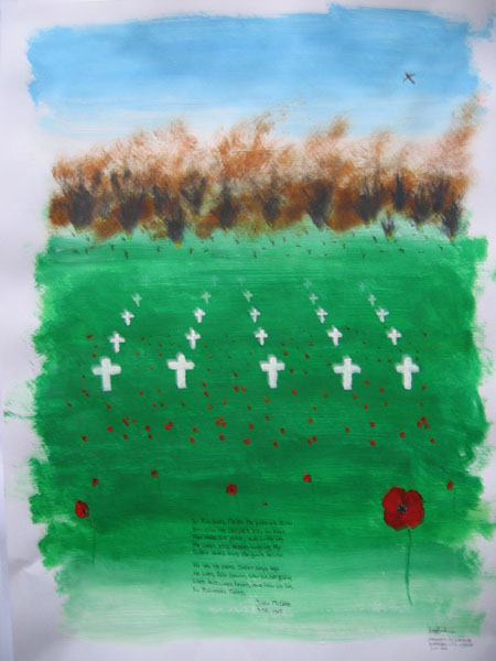 Red poppies in Flanders Field (LaMa Arts)