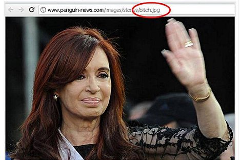 Filename for photo of Kirchner is 'bitch.jpg'